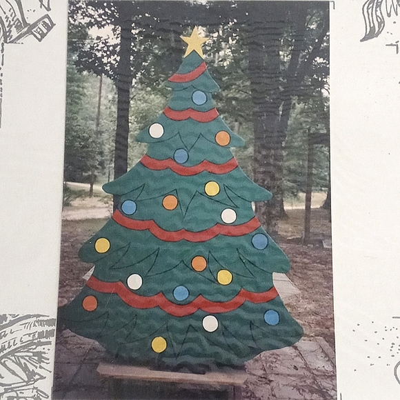 Vintage Simple Patterns for Christmas Street Lamps Wood Pattern 72"x22" Yard Art - Picture 2 of 6